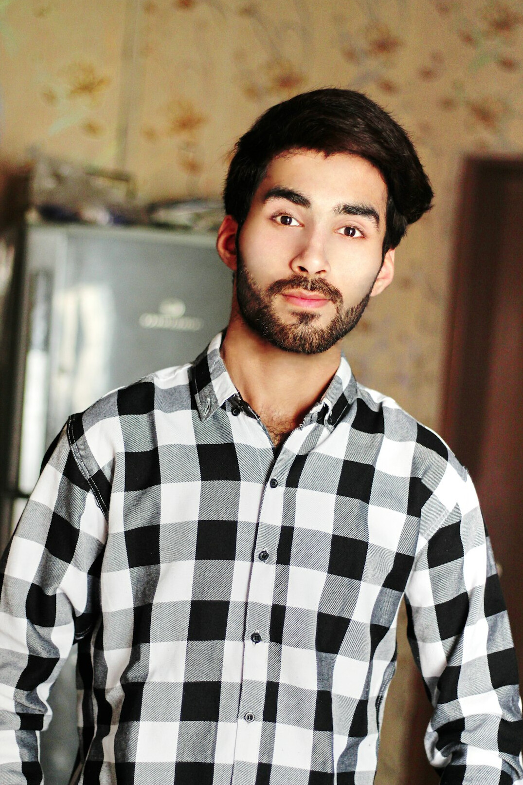 Portrait of a bearded man in a casual shirt